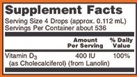 NowFoods Liquid Vitamin D-3 400 ui 59 ml